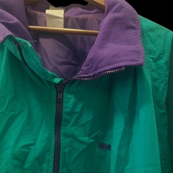 3 STRIKES Jacket Vintage XXL Teal/Purple HBO LOGO Made In The USA - Picture 1 of 6